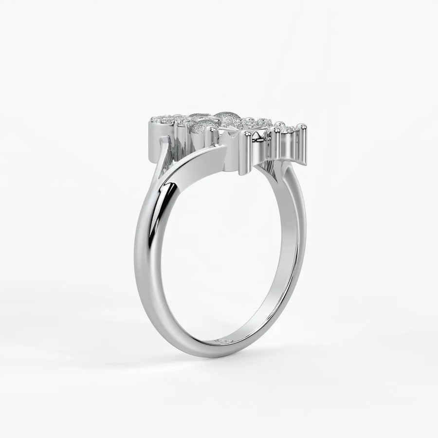 Cluster Floral Statement Ladies Ring
