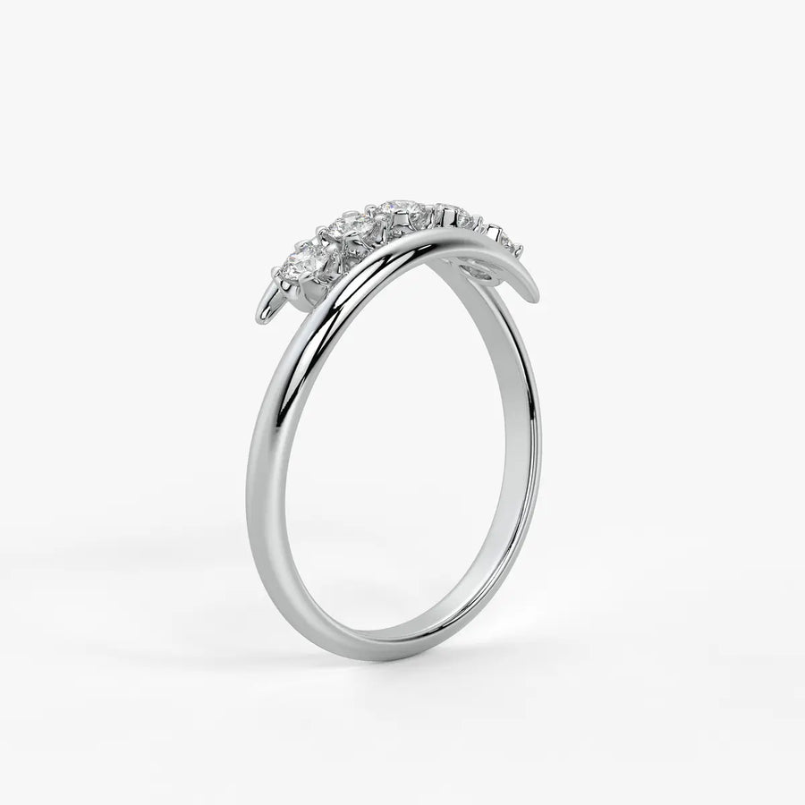 Arcveil Diamond Bypass Ring