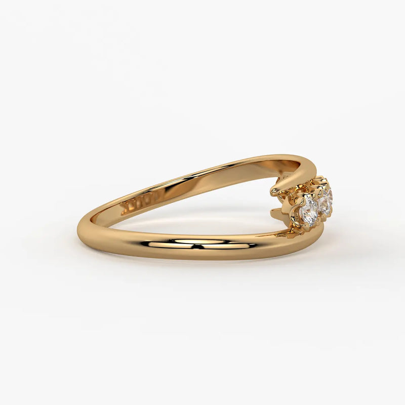 Arcveil Diamond Bypass Ring