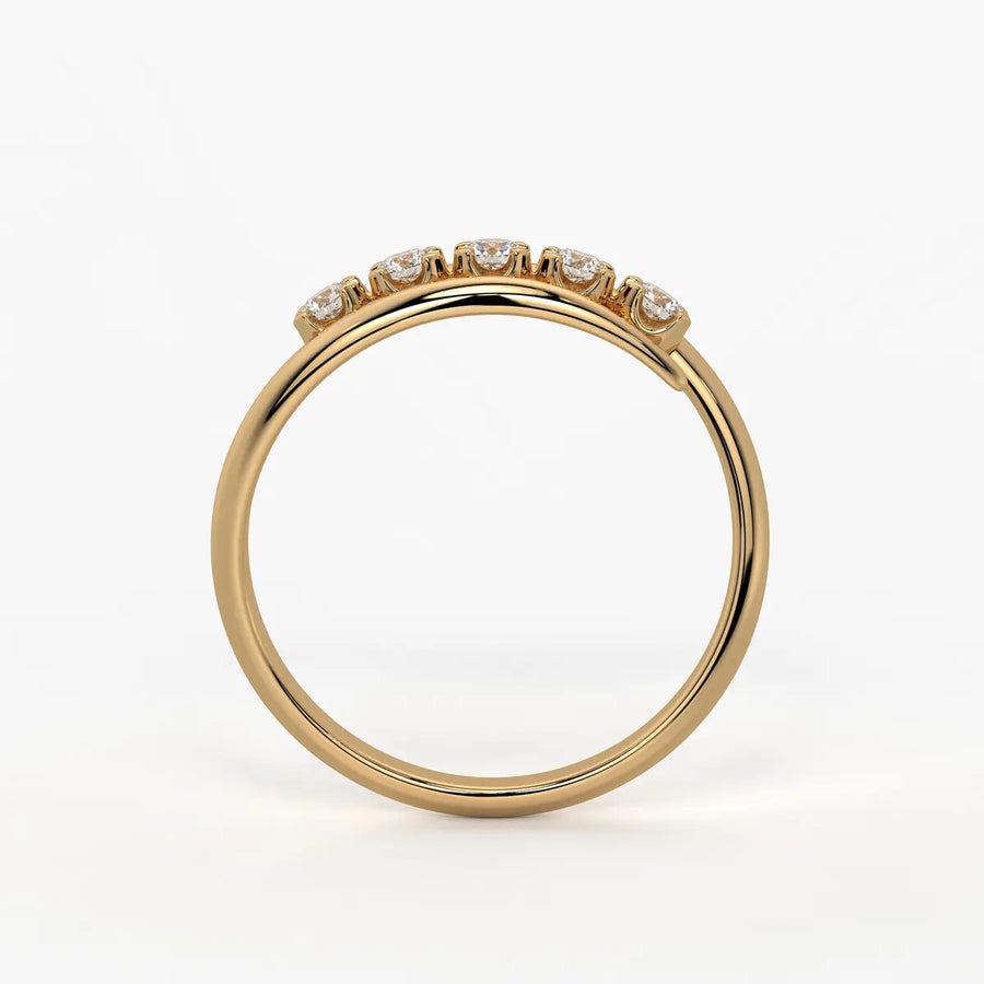 Arcveil Diamond Bypass Ring