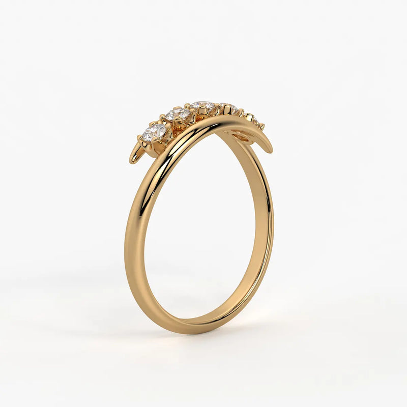 Arcveil Diamond Bypass Ring