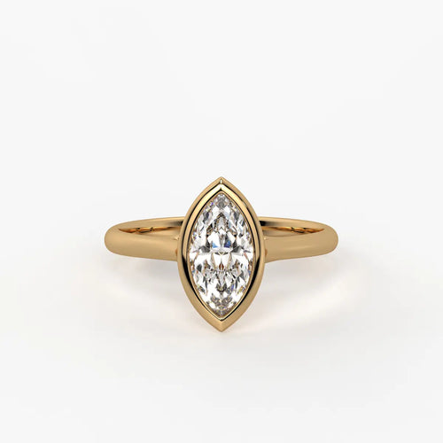 Marquise Lumi Leaf Ring