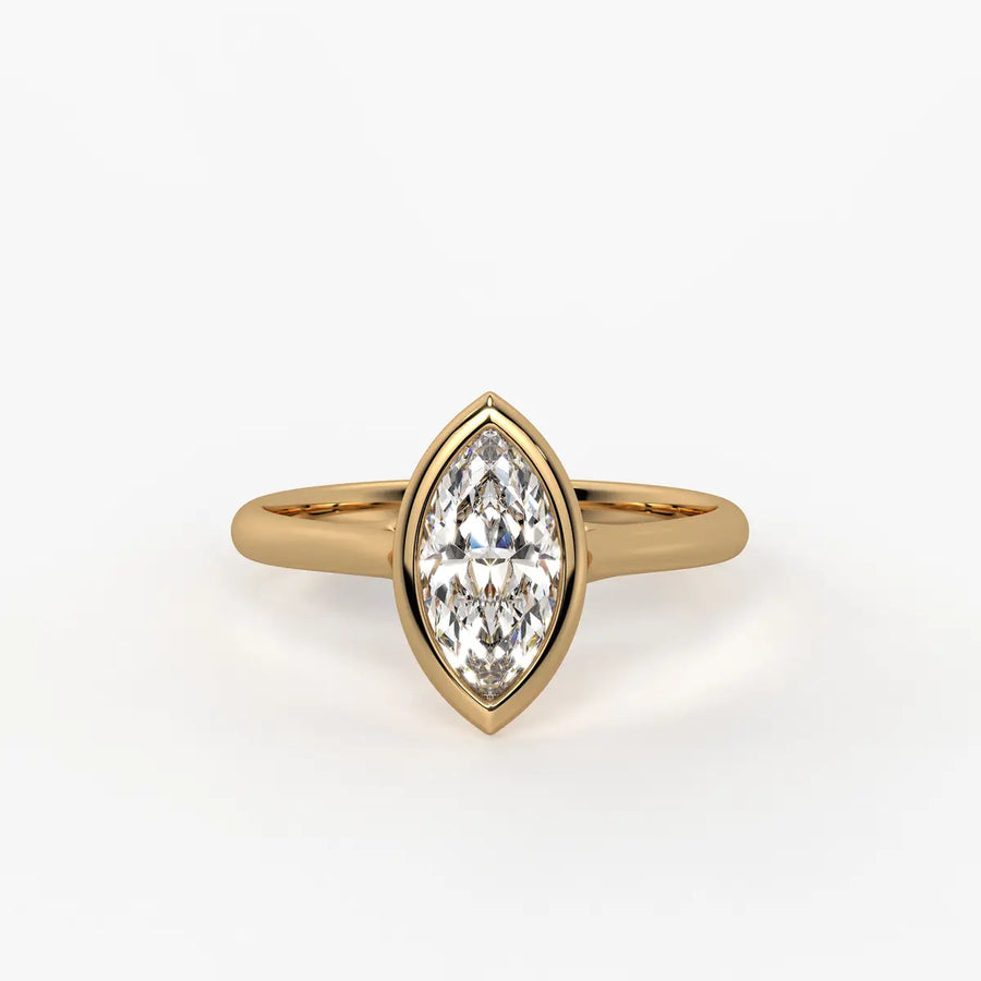 Marquise Lumi Leaf Ring