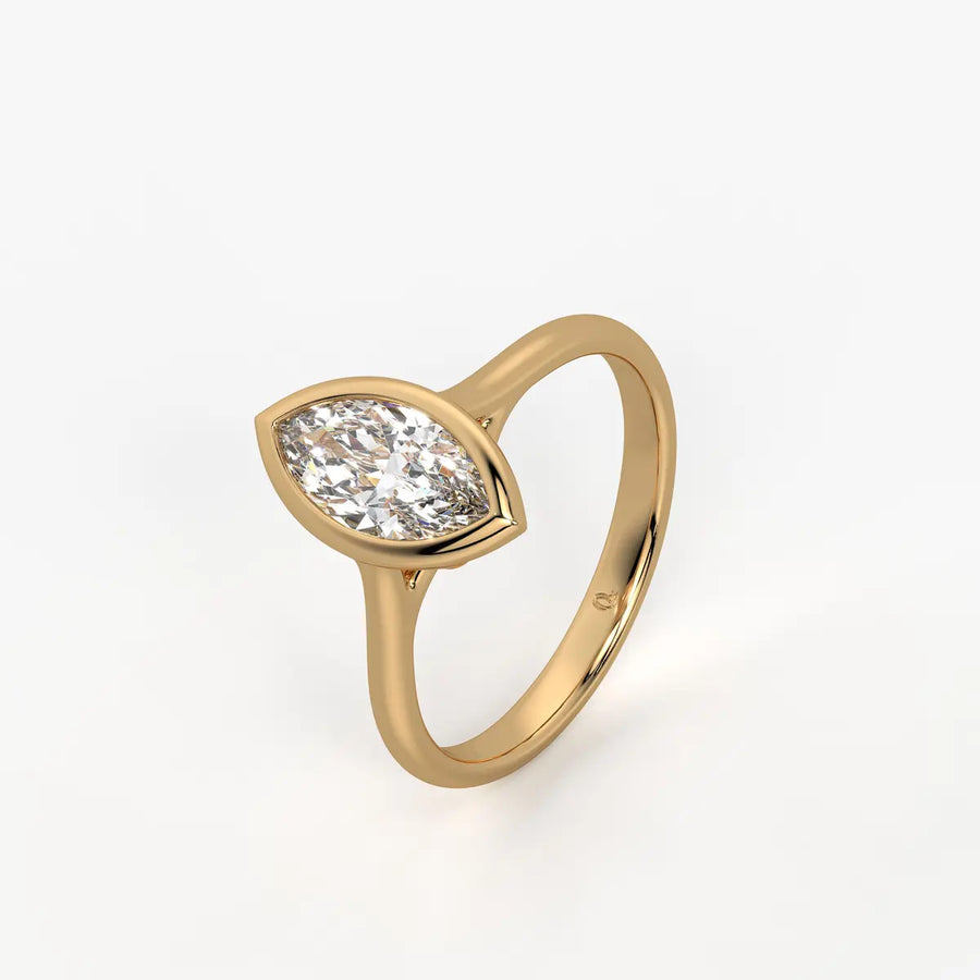 Marquise Lumi Leaf Ring