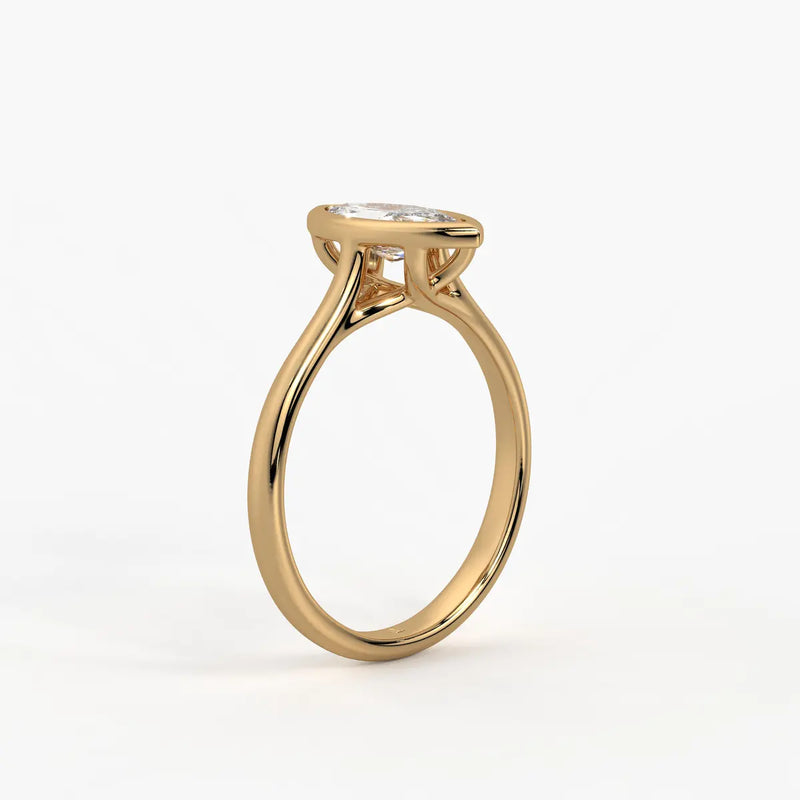 Marquise Lumi Leaf Ring