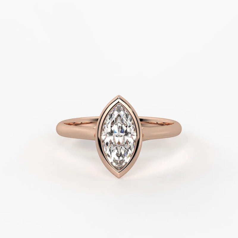Marquise Lumi Leaf Ring