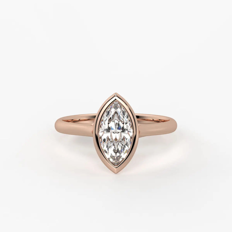 Marquise Lumi Leaf Ring