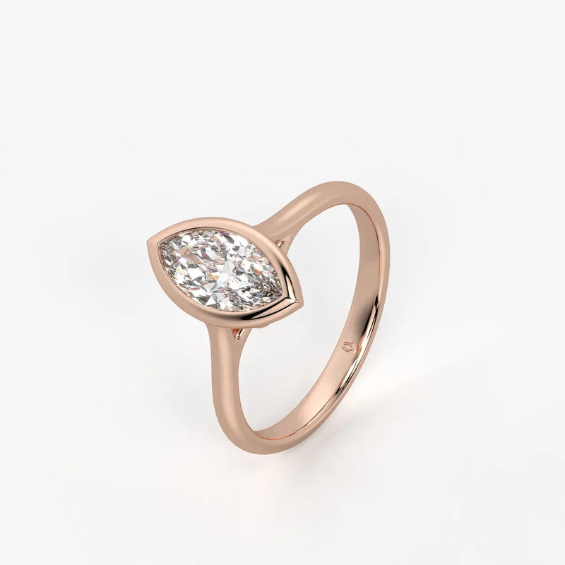 Marquise Lumi Leaf Ring