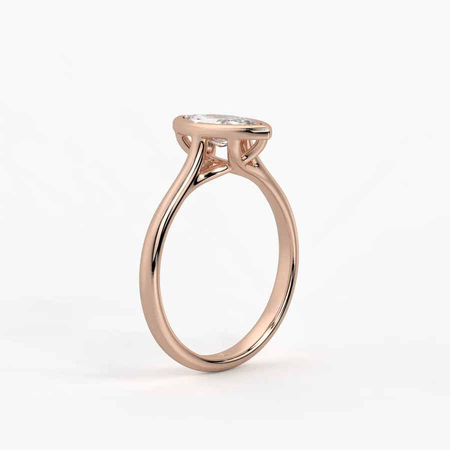 Marquise Lumi Leaf Ring