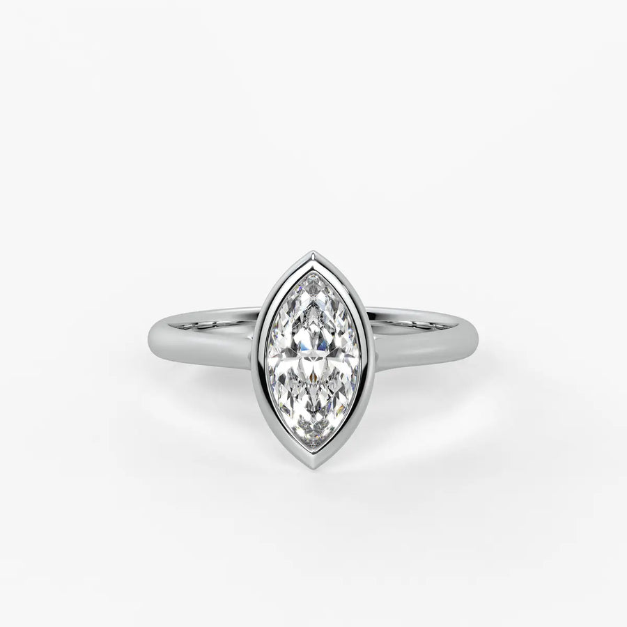 Marquise Lumi Leaf Ring