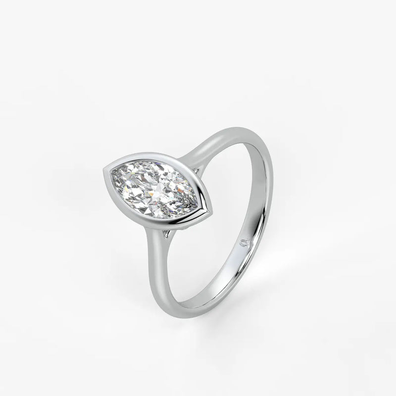 Marquise Lumi Leaf Ring