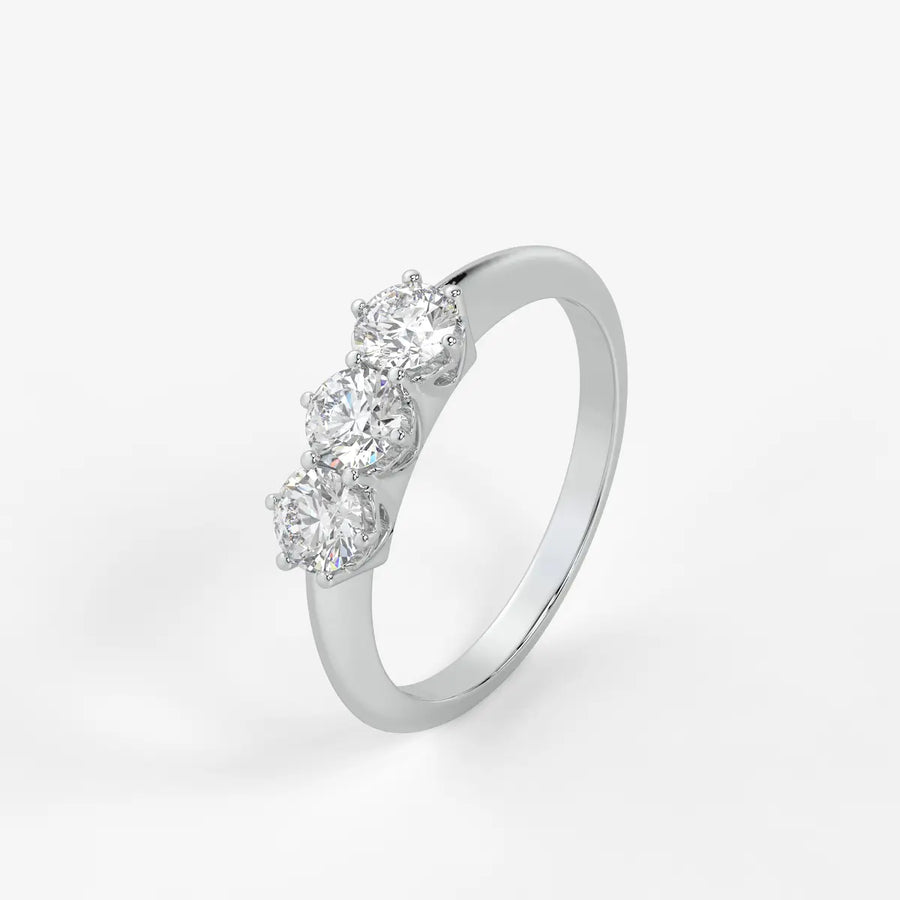 Celestia Regal Trinity Diamond Ring