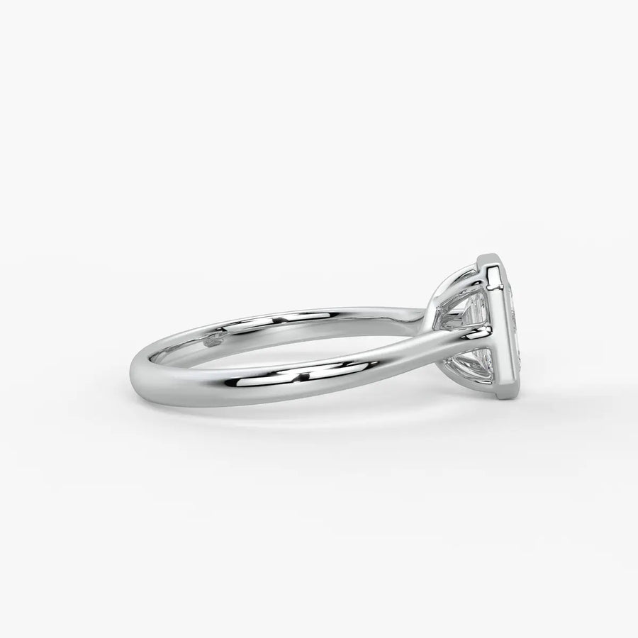 Evara Emerald-Cut Bezel Solitaire Ring