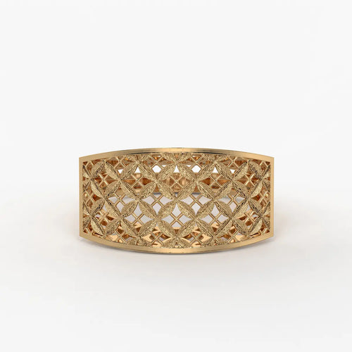 Lattice Veil Statement Ring