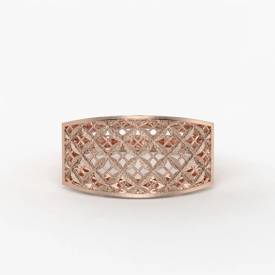 Lattice Veil Statement Ring
