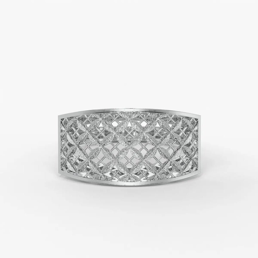 Lattice Veil Statement Ring