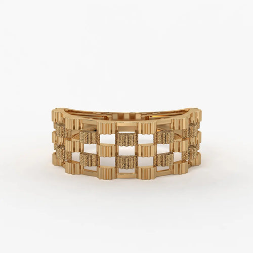 Orvexa Grid Luxe Statement Ring