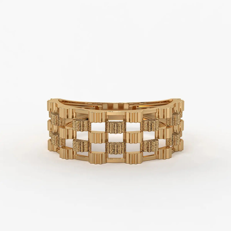 Orvexa Grid Luxe Statement Ring