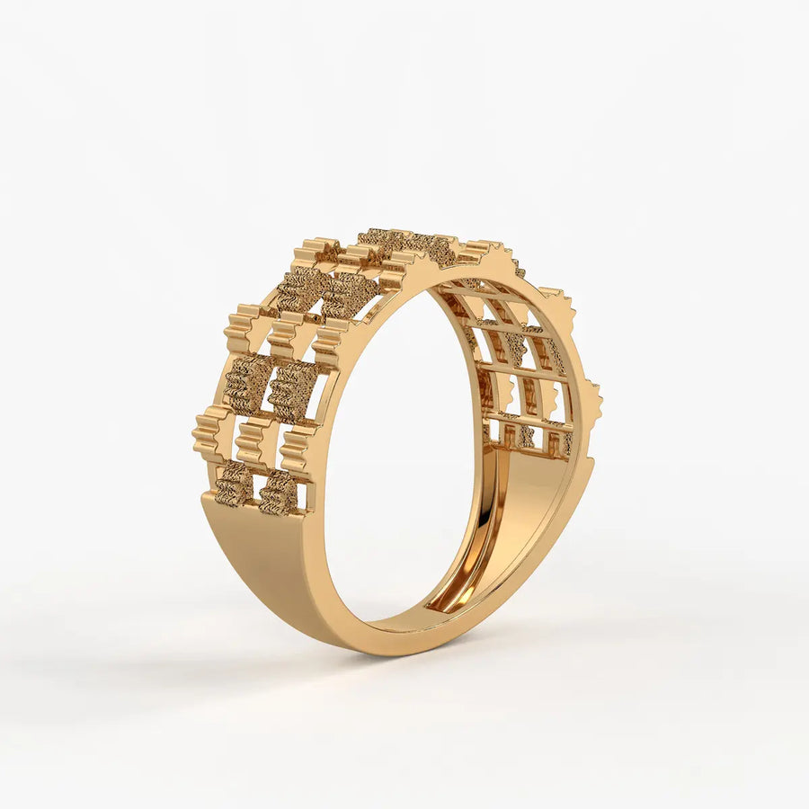 Orvexa Grid Luxe Statement Ring