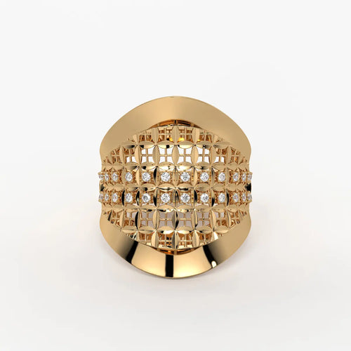 Elyndra Regal Mesh Halo Ring