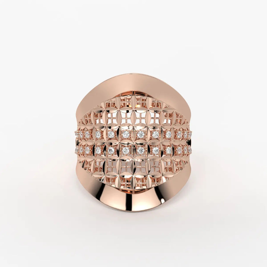 Elyndra Regal Mesh Halo Ring
