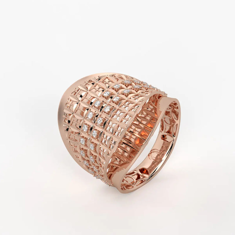 Elyndra Regal Mesh Halo Ring