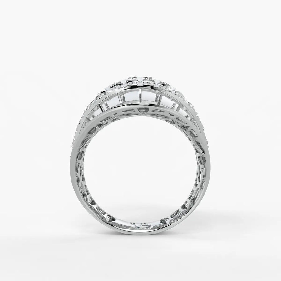 Elyndra Regal Mesh Halo Ring