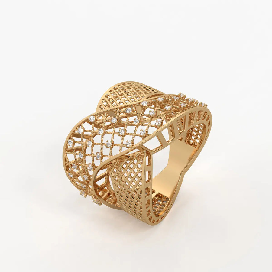 Crisselle Spark Mesh Ring
