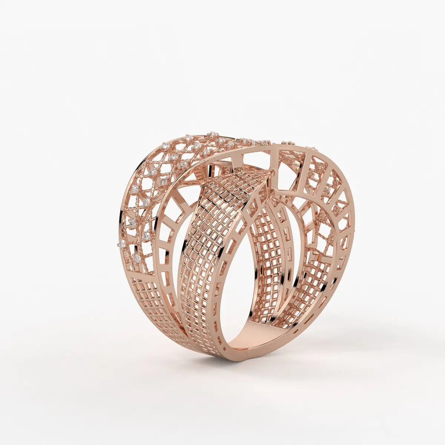 Crisselle Spark Mesh Ring