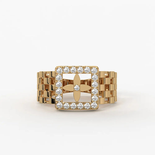 Velmora Loom Diamond Statement Ring