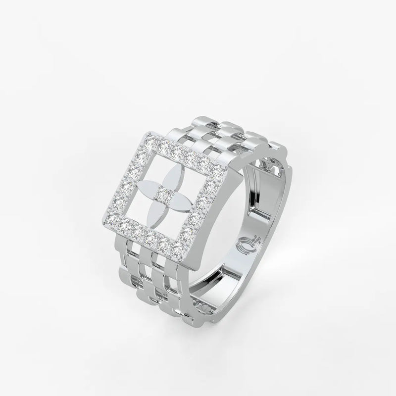 Velmora Loom Diamond Statement Ring