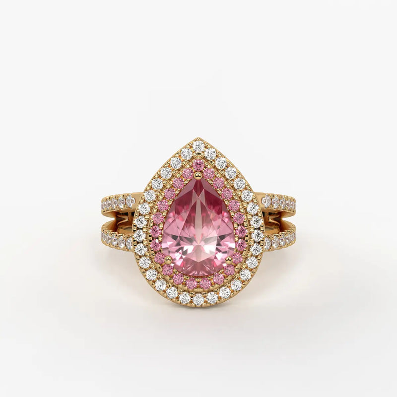 Roselle Crown Halo Ring