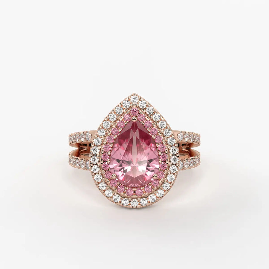 Roselle Crown Halo Ring