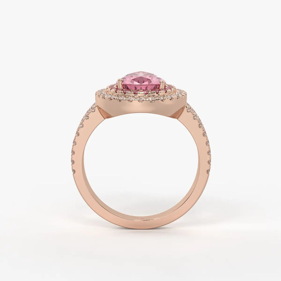 Roselle Crown Halo Ring