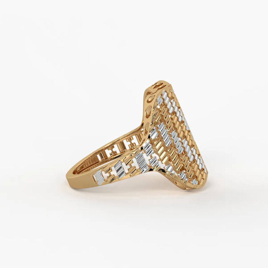Aurevra Lattice Crest Statement Ring