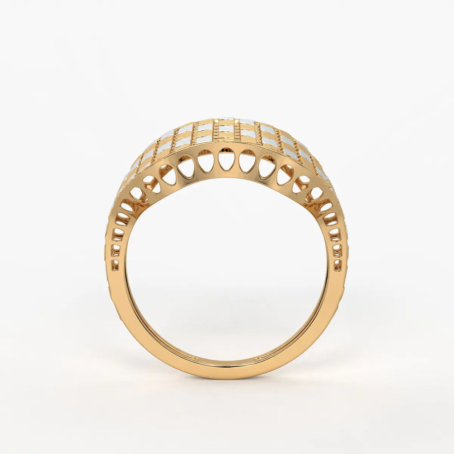 Aurevra Lattice Crest Statement Ring