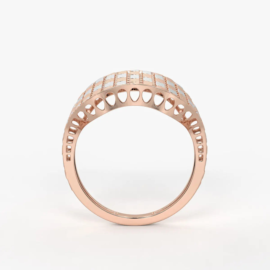 Aurevra Lattice Crest Statement Ring