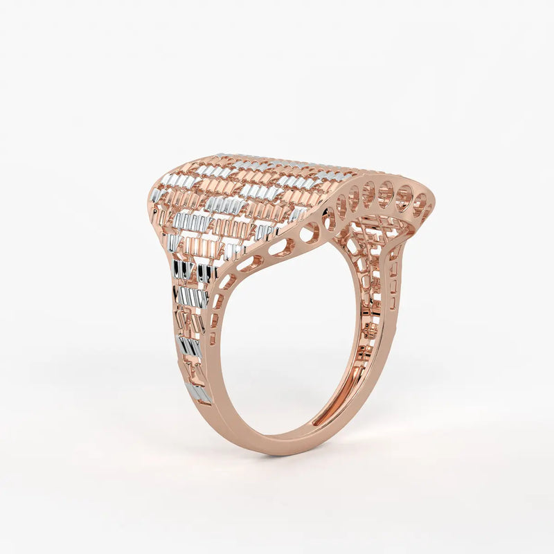 Aurevra Lattice Crest Statement Ring
