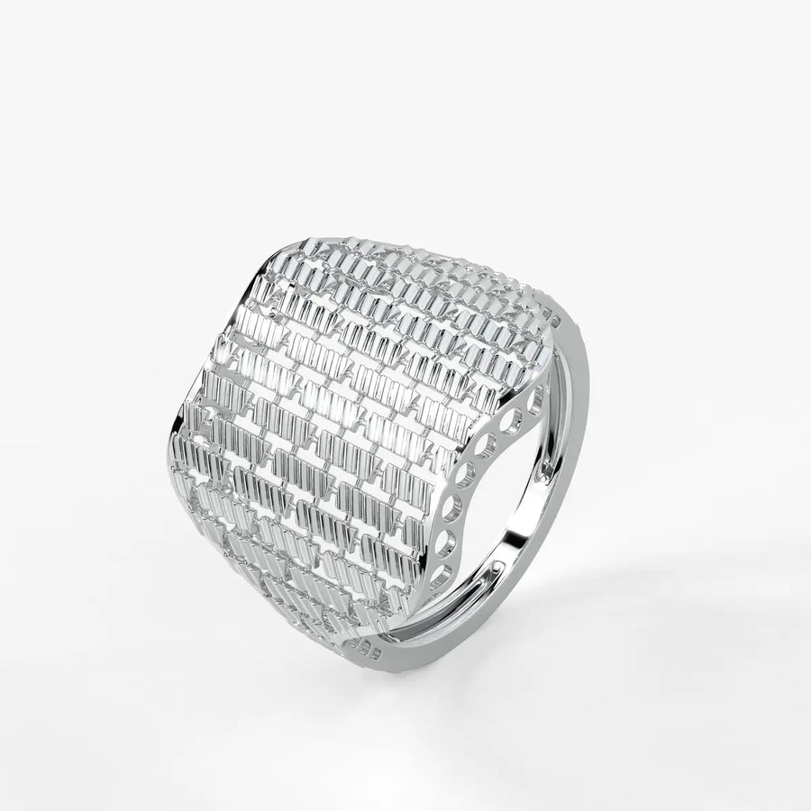 Aurevra Lattice Crest Statement Ring