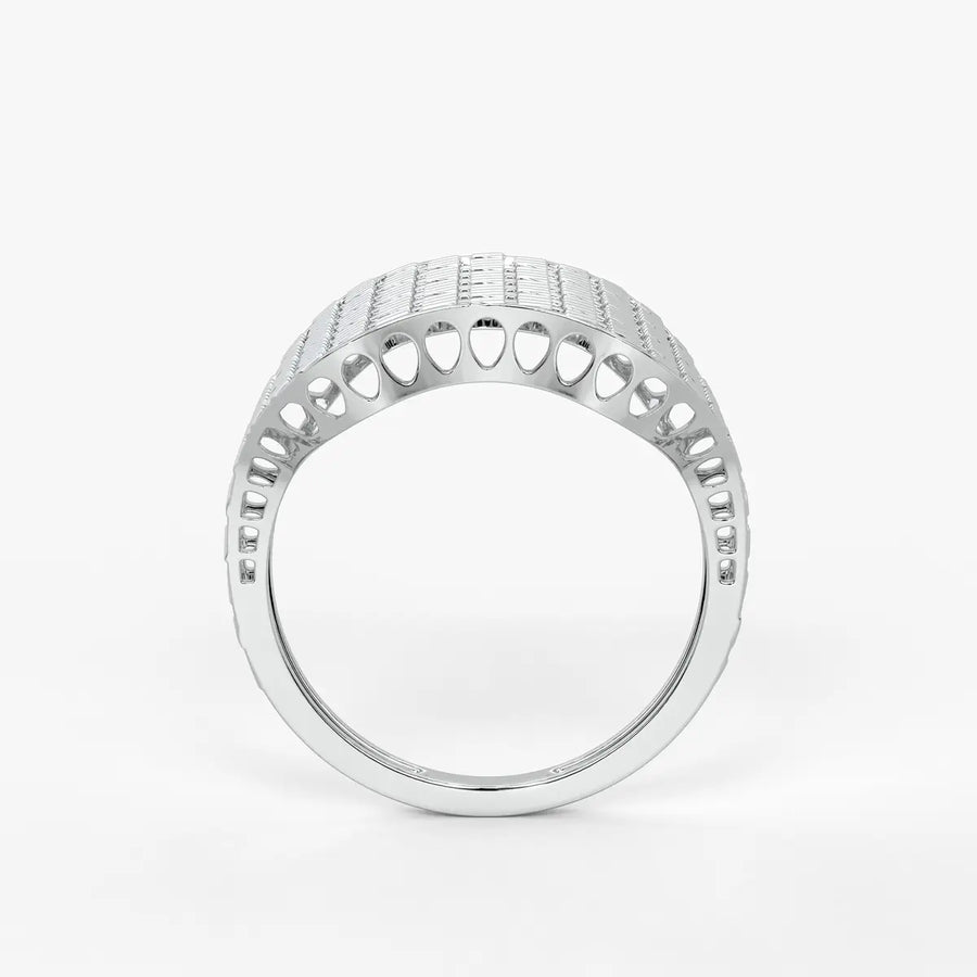 Aurevra Lattice Crest Statement Ring
