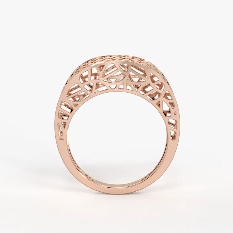 Zyvora Lattice Crest Band Ring