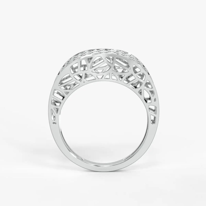Zyvora Lattice Crest Band Ring