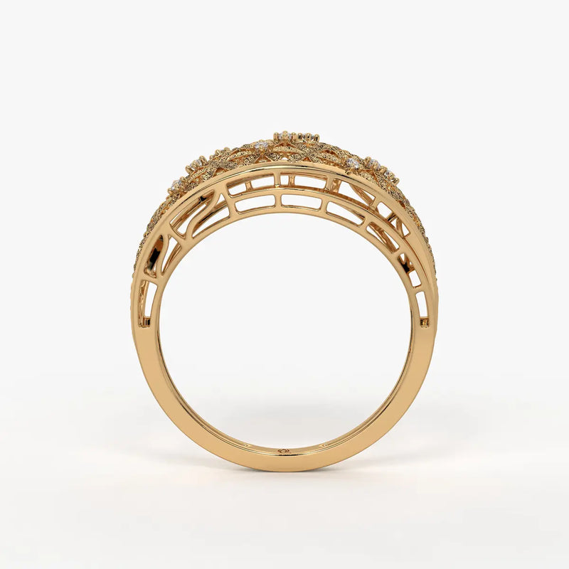 Celestara Bloom Lattice Ring