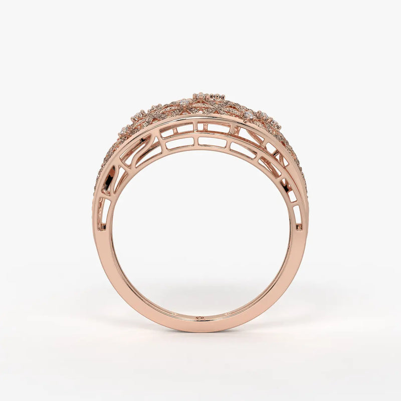 Celestara Bloom Lattice Ring
