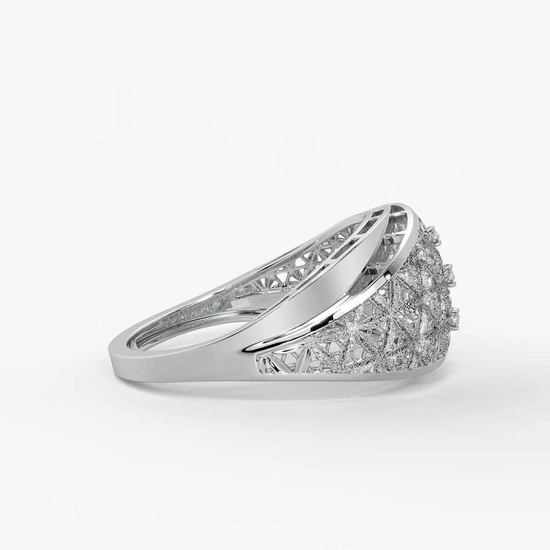 Celestara Bloom Lattice Ring