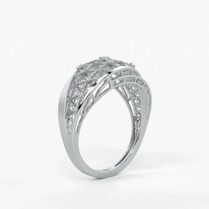 Celestara Bloom Lattice Ring