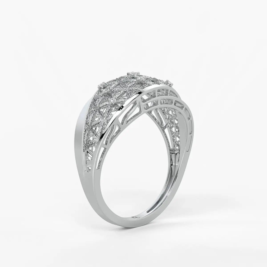 Celestara Bloom Lattice Ring