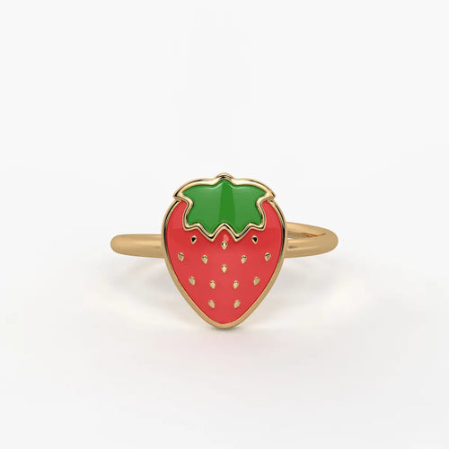 Berry Bliss Strawberry Charm Ring