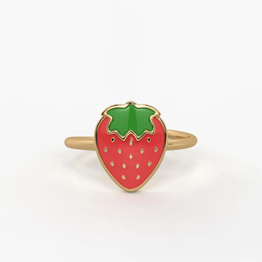 Berry Bliss Strawberry Charm Ring