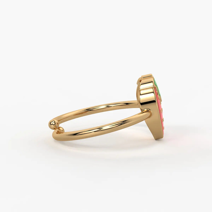 Berry Bliss Strawberry Charm Ring